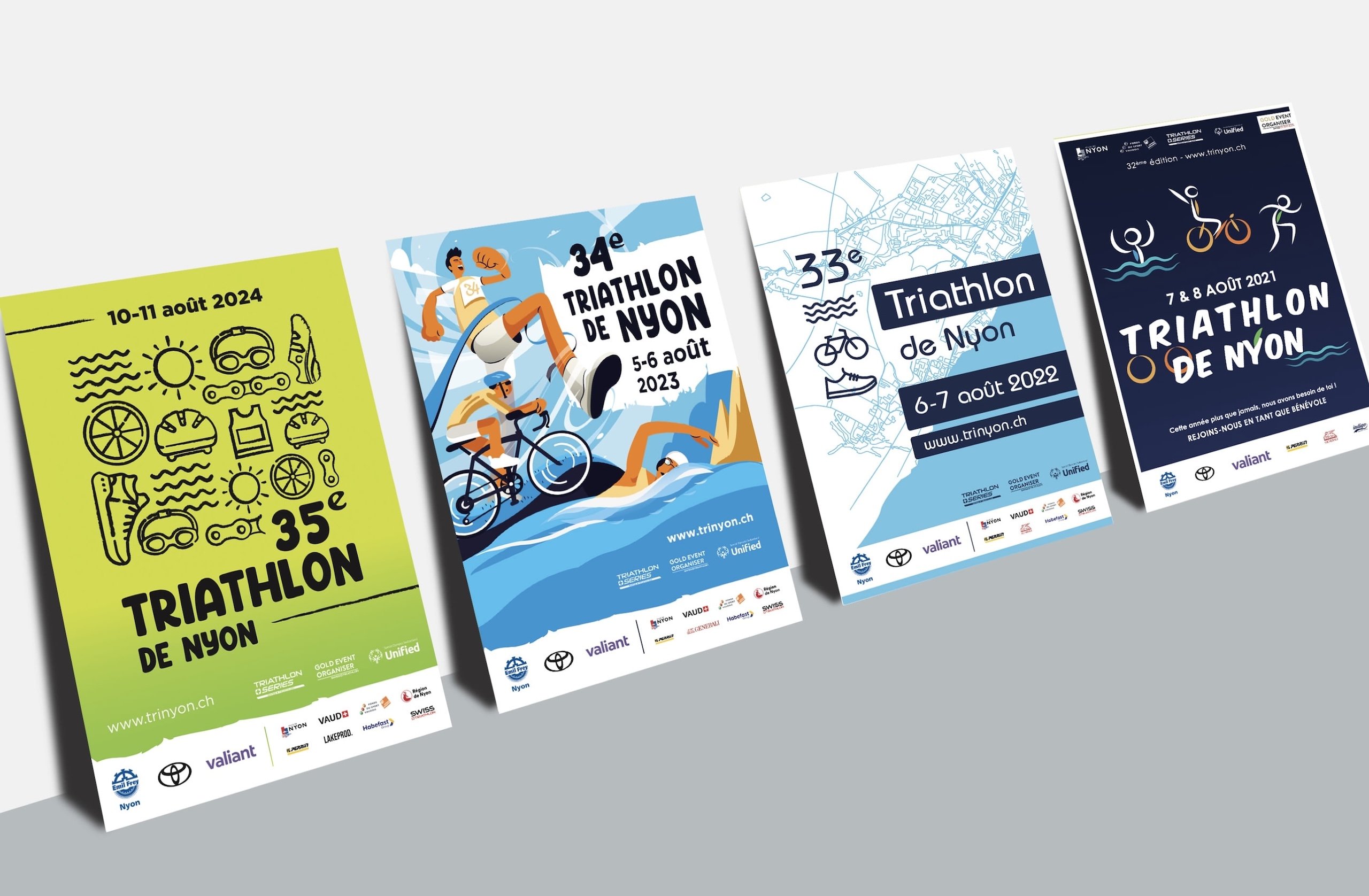 Habefast Study Case Triathlon De Nyon Poster 4 Editions