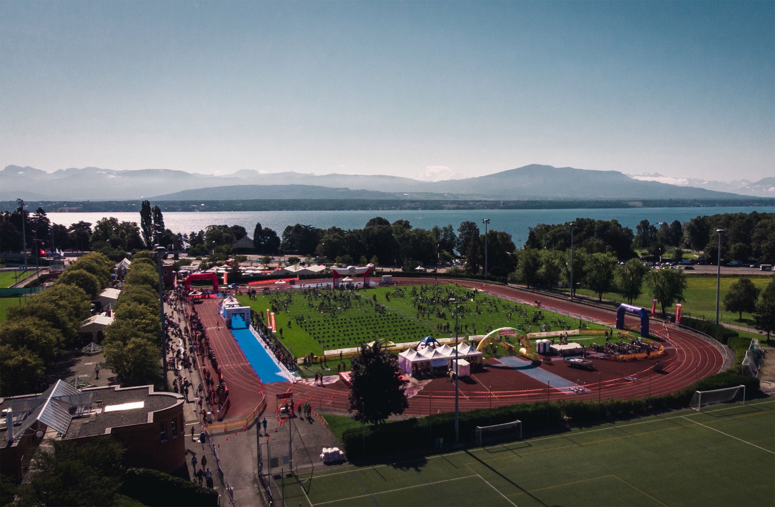 Habefast Study Case Triathlon De Nyon Stadium And Line Arrival