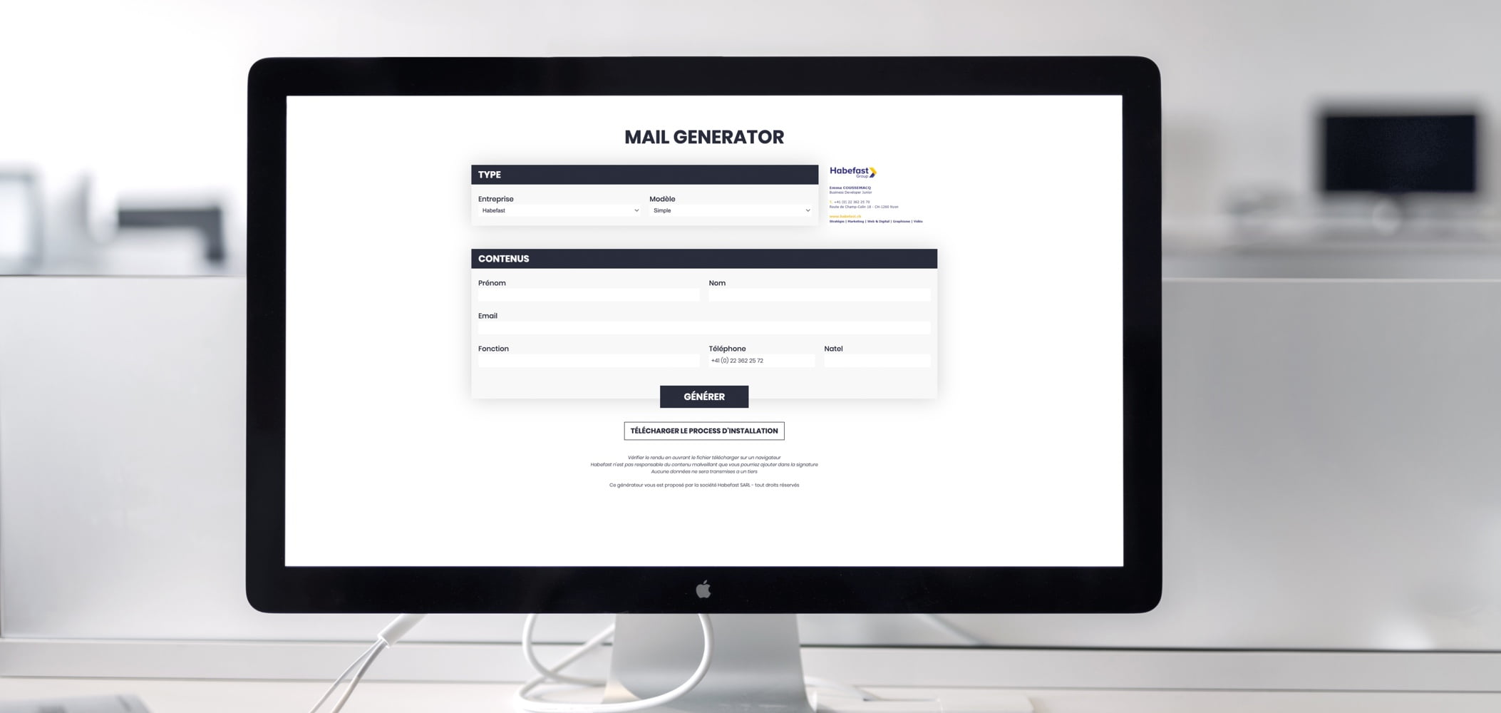 Habefast Service Graphisme Web Signature Html Mail Generator